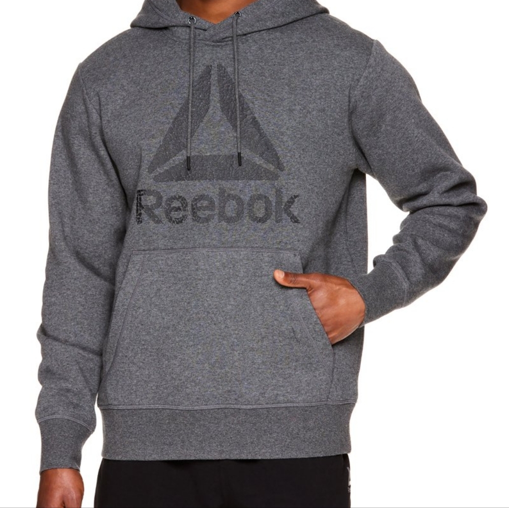 Reebok Men's Charcoal Hoodie Sweater